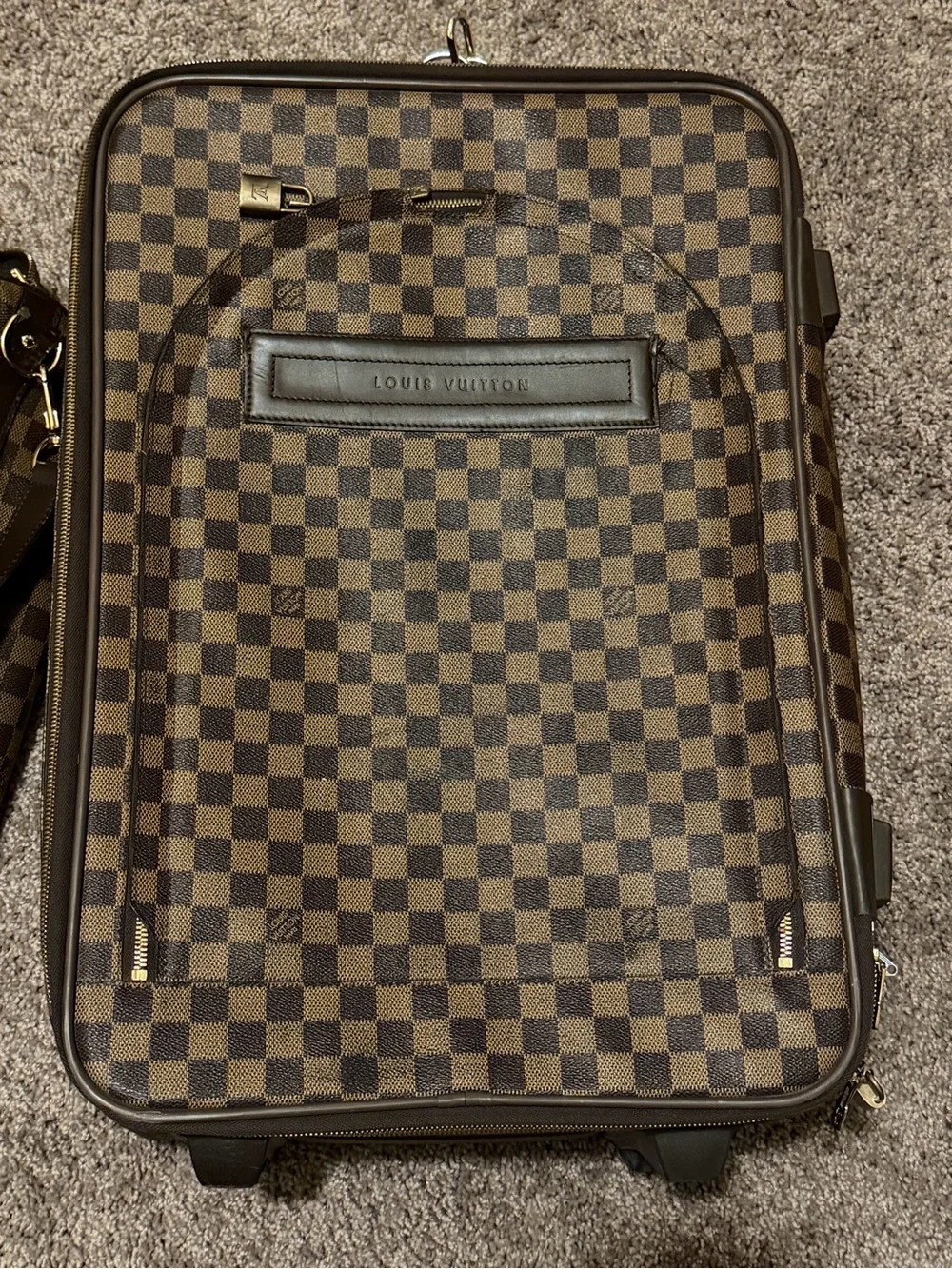 Authentic Louis Vuitton Damier Ebene Rolling Carry-On Suitcase - Pre-Owned